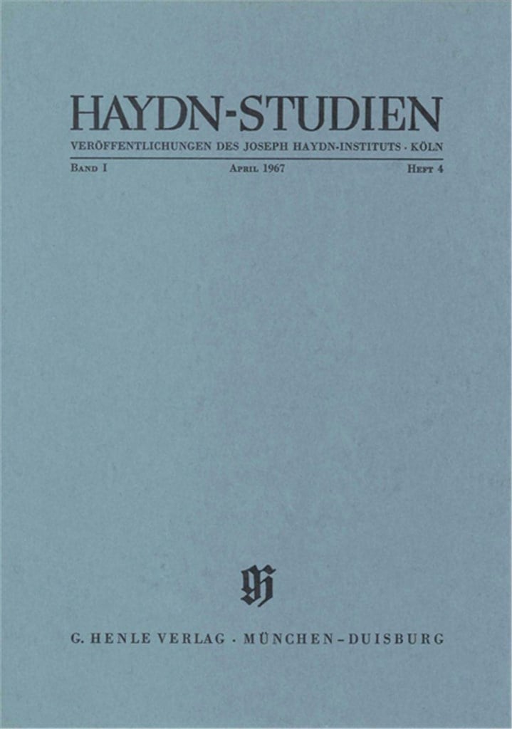 Haydn-Studien Bd. 1 Heft 4